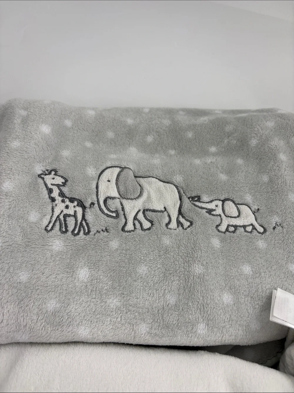 Baby Plush Nursery Blanket Set - Neutral Gray, Beige, White-4